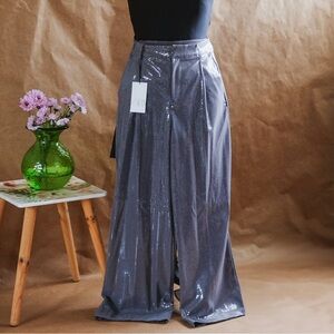 ✨ZARA WOMAN NWT GREY SEQUINNED MASCULINE TROUSERS SIZE SMALL